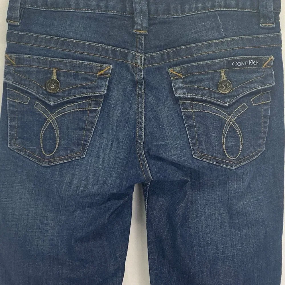 Calvin Klein Talla Jeans Women's Blue Size 2 28/29 Lean Bootcut Low Rise